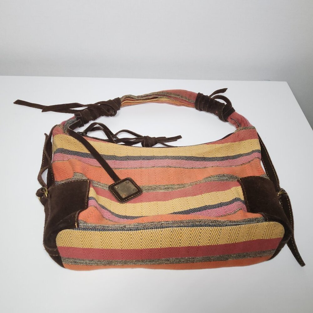 Boots N Bags Boho-Chic Striped Shoulder Bag